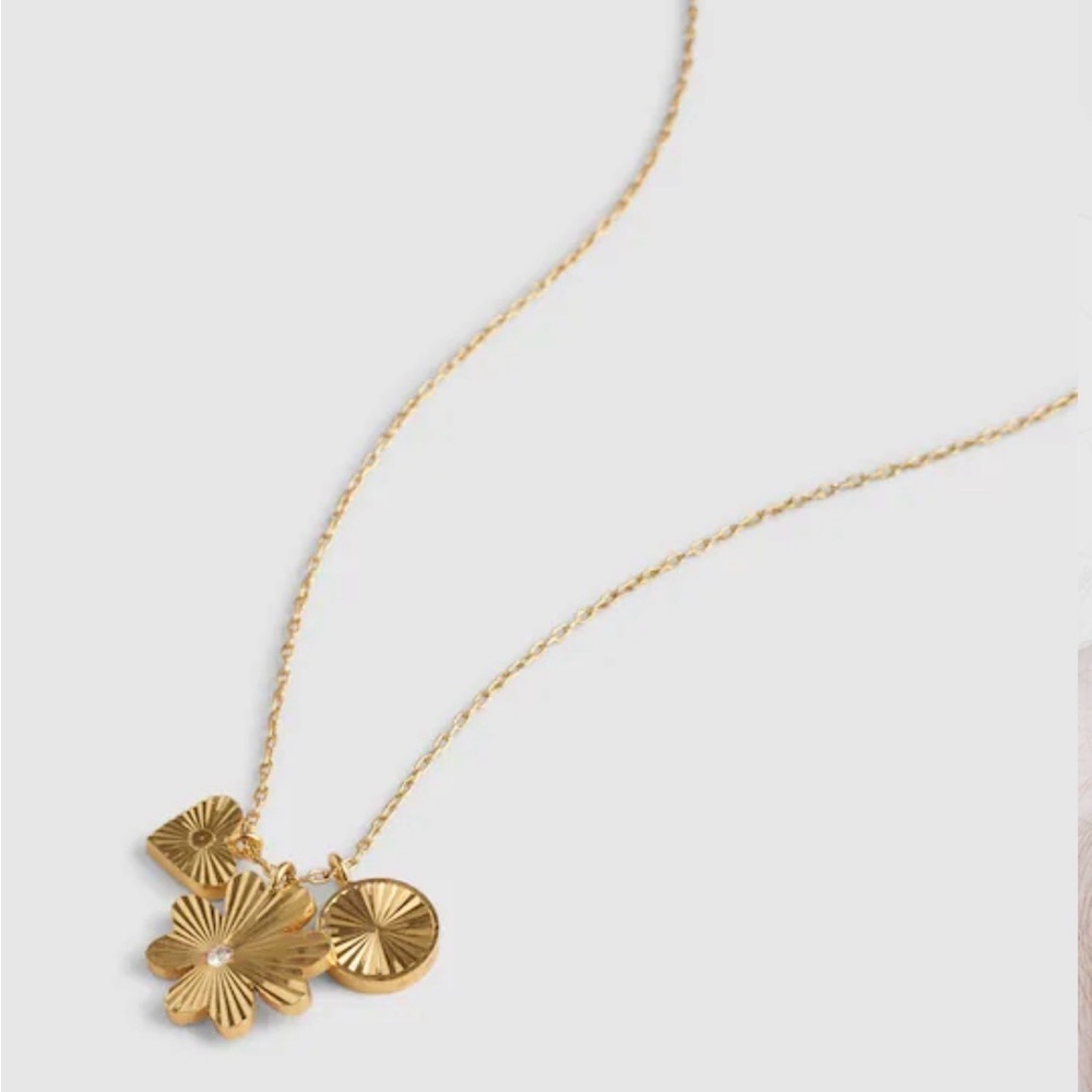 NWT Madewell Gold Leaf Pendant Necklace